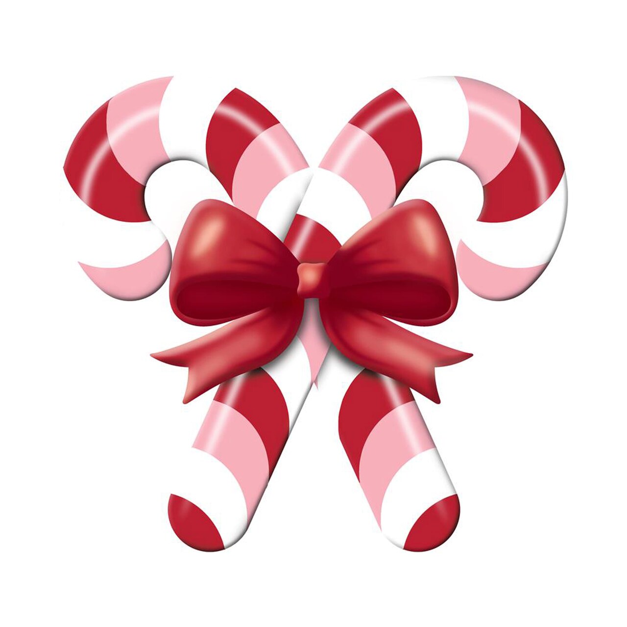 13"x12" Metal Embossed Candy Cane Sign – Festive Red, White, and Pink Christmas Wall Decor | TCT Crafts I MD136593